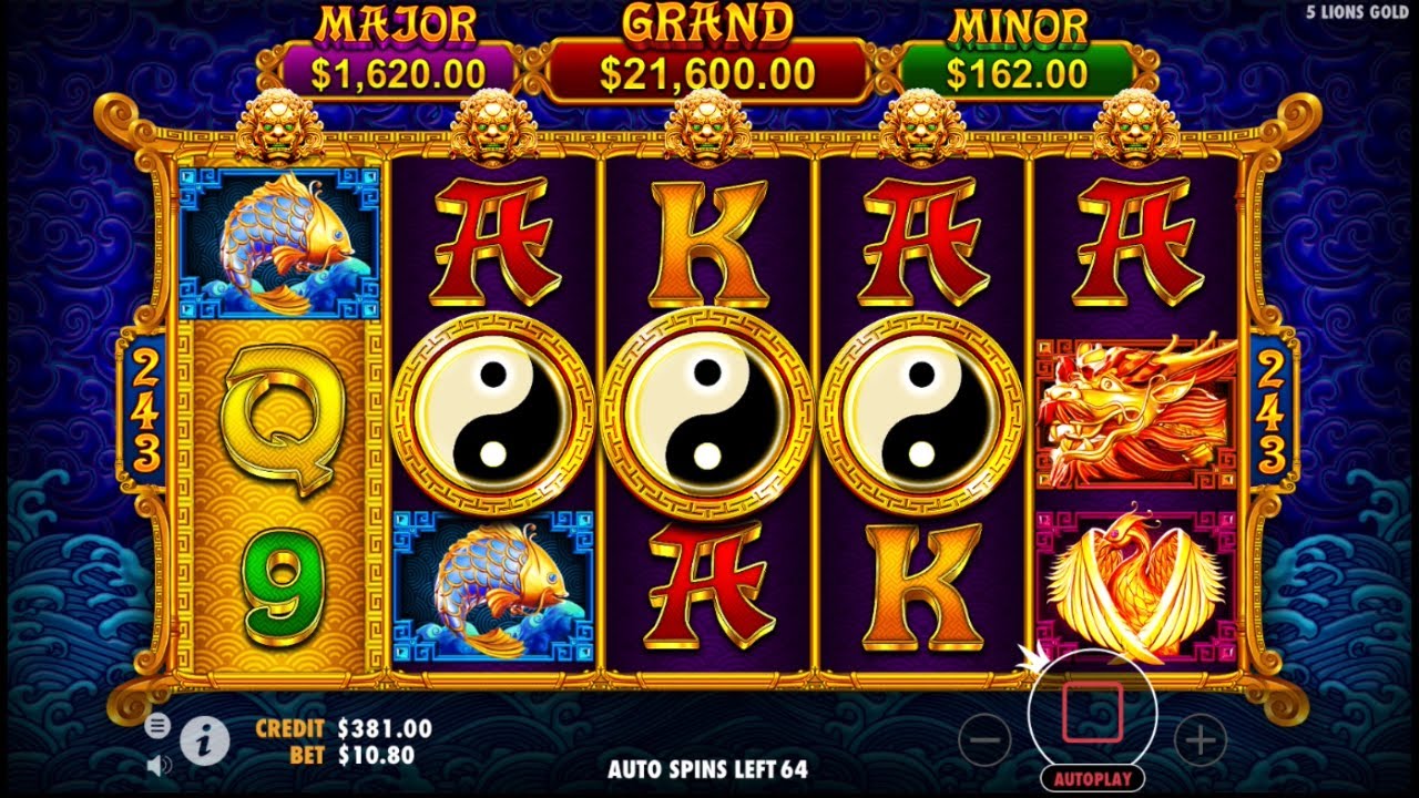 5 Lions Dance Slots Reels