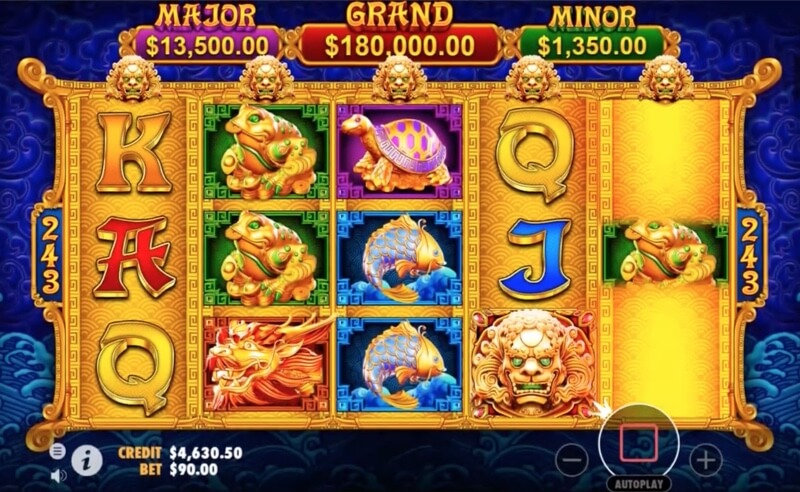 5 Lions Dance Slots Reels