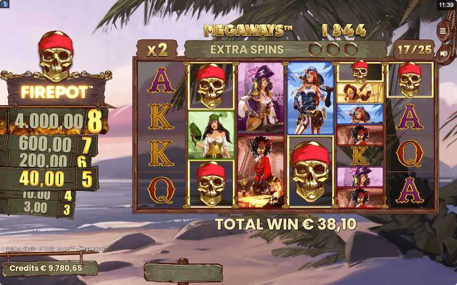 8 Golden Skulls of the Holly Roger Megaways Slot Gameplay