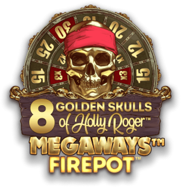 8 Golden Skulls of the Holly Roger Megaways Slot Logo Kong Casino