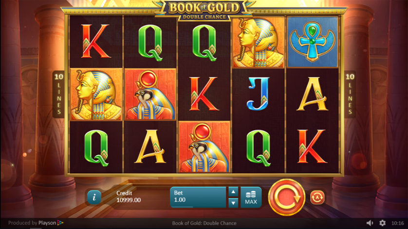 Book of Gold Double Chance Slots Gameplay