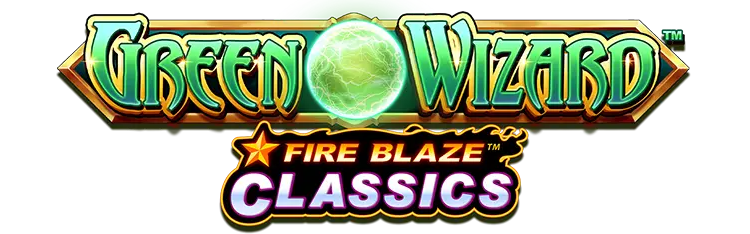 Green Wizard Fire Blaze Slot Logo Kong Casino