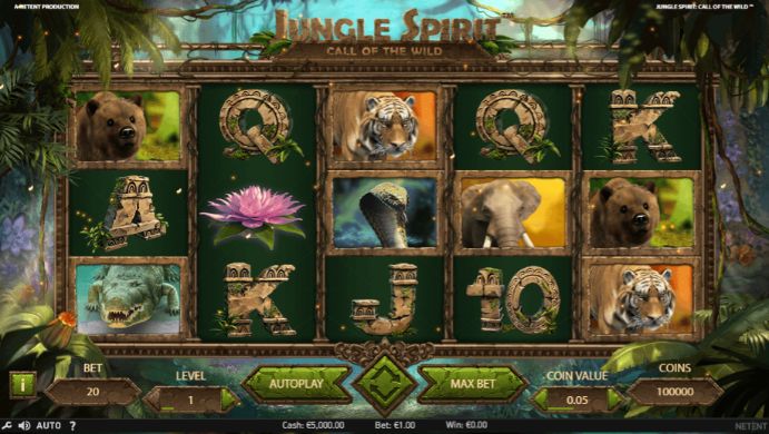 Jungle Spirit: Call of the Wild mobile slot