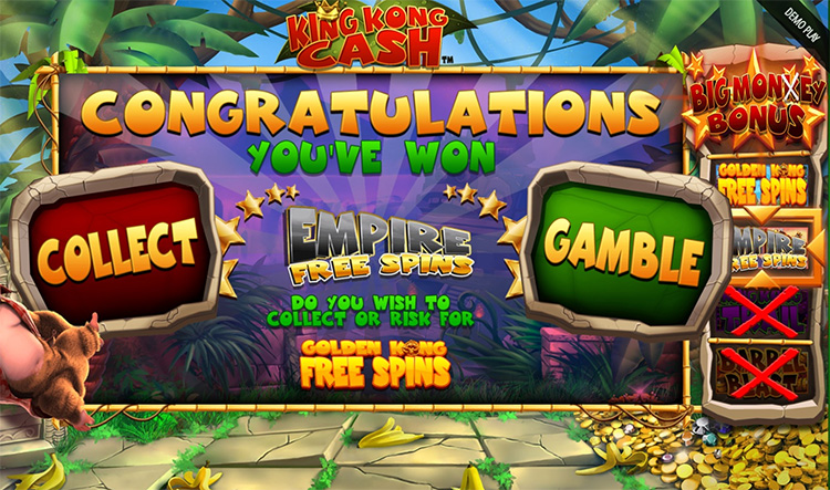 King Kong Cash Slots Bonuses