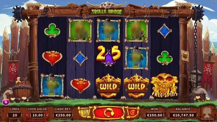 Trolls Bridge Slots Reels