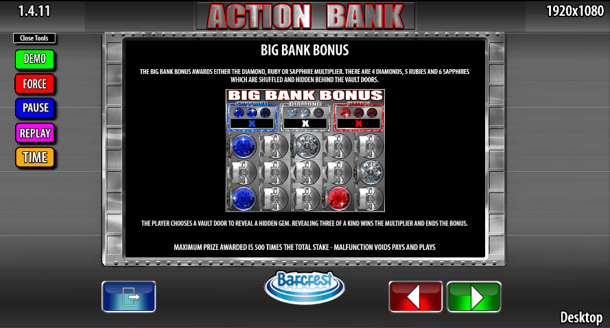 Action Bank Slot Bonus Feature