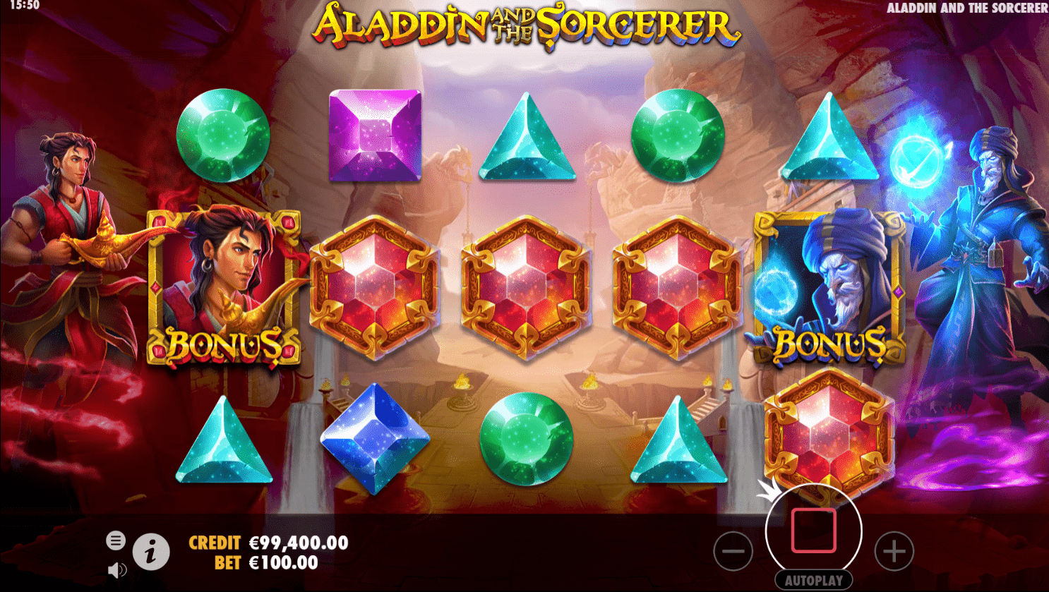 Aladdin and the Sorcerer Slots Reels