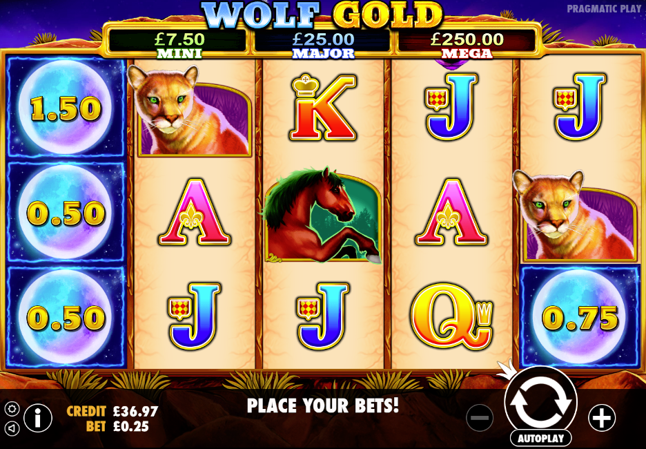 Wolf Gold mobile slot